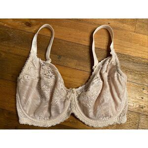 Charnos 34G beige/cream lace lingerie bra